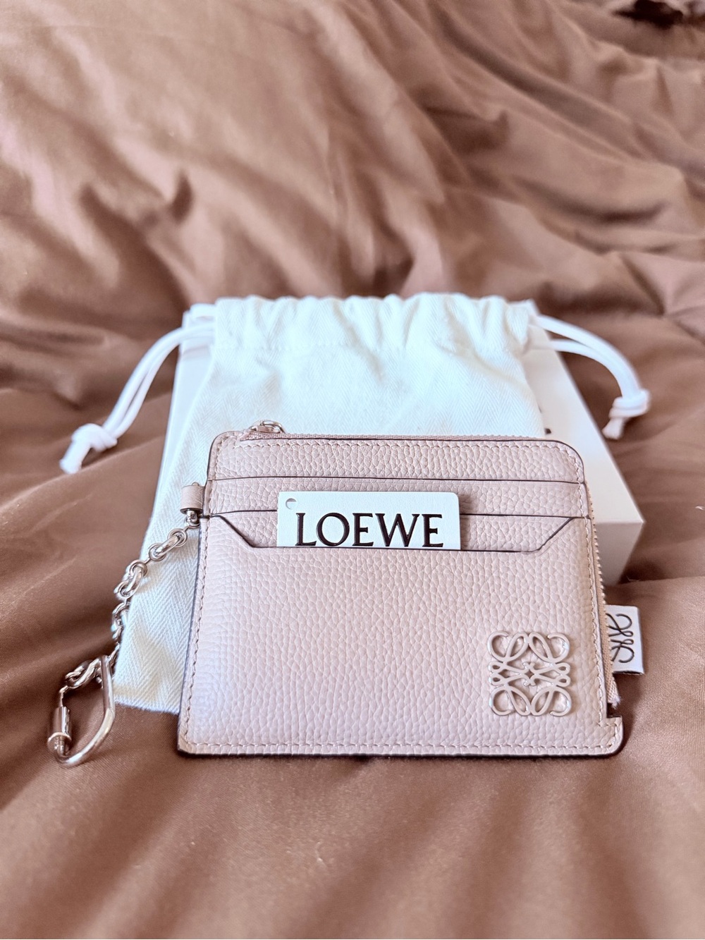 LOEWE Leather Card Holder with Chain